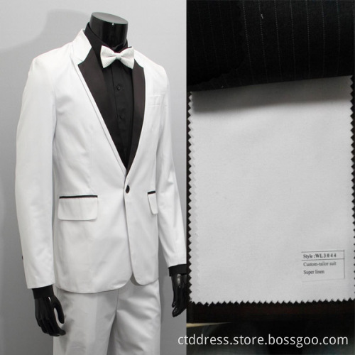 2014 spring coming style !!! One button notch lapel pure white custom made men suit finished made customer choose display !